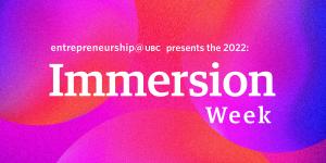 Cover photo with the 2022 Immersion Week logo